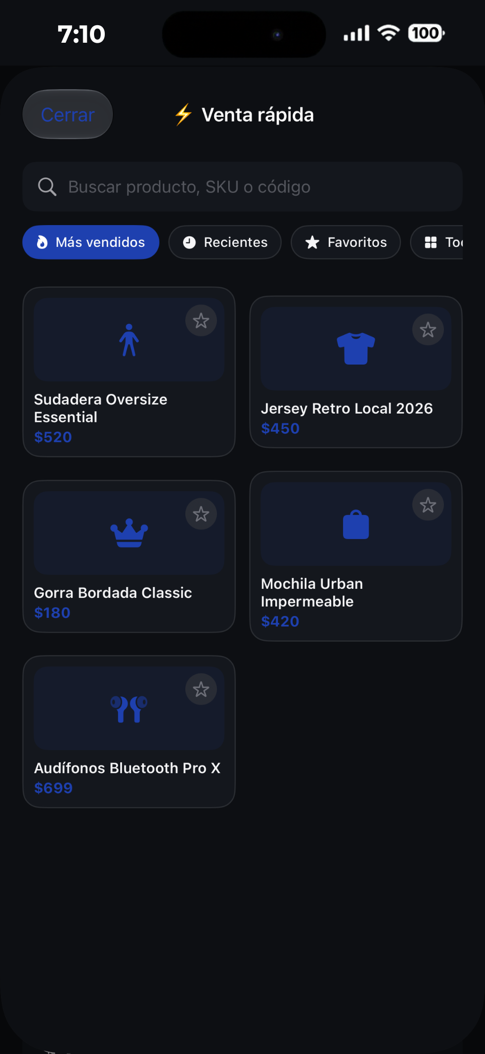 Venta rápida en Vekran 1.1